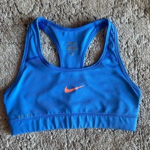 XS blue dri-fit Nike sports bra